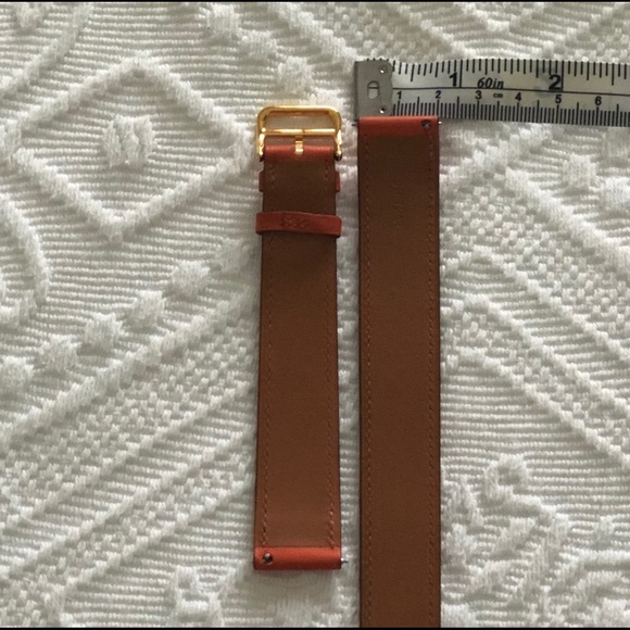 Hermes H Heure orange double tour strap for 25mm. Current retail is $760+ - Picture 9 of 13